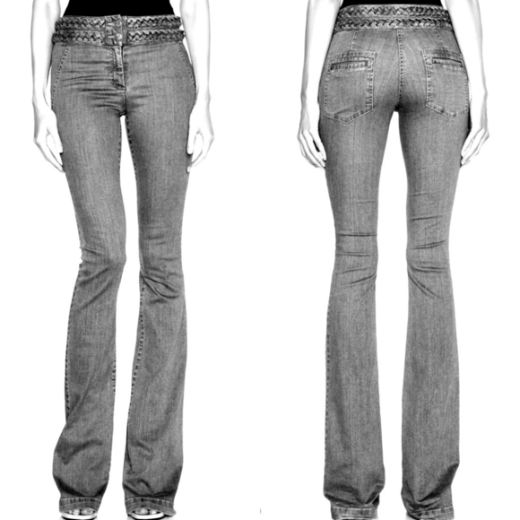 Veronica Beard Dark Bootcut Braid High Waist Jeans 10 - Picture 1 of 7